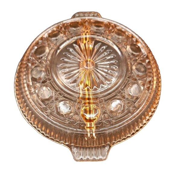 Indiana Glass Pink Windsor Brighton Divided Dish - Picture 3 of 10